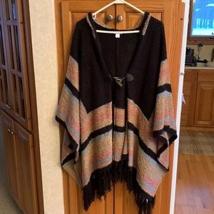 Xhilaration Hooded Blanket Poncho
